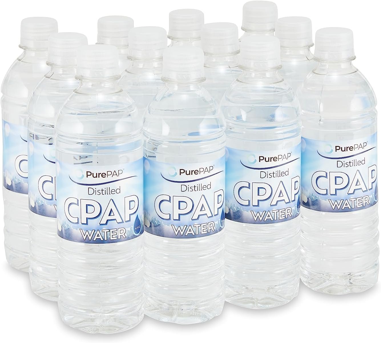 PurePAP Pure Distilled CPAP Water - 6-Pack of 16.9oz Bottles Distilled Water - Travel CPAP Water for CPAP Machine Humidifier – Clean, Safe