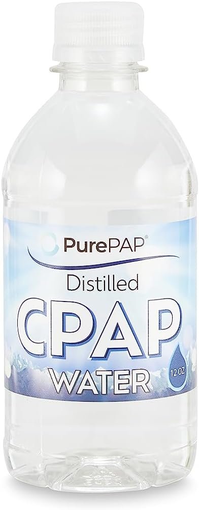 PurePAP Pure Distilled CPAP Water - 6-Pack of 16.9oz Bottles Distilled Water - Travel CPAP Water for CPAP Machine Humidifier – Clean, Safe