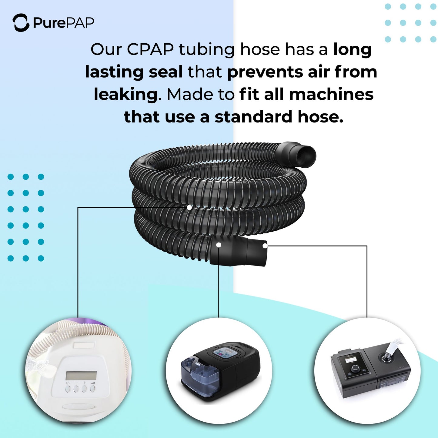 PurePAP - CPAP Hose Replacement, Standard Tube 22mm, 6 Foot CPAP Tubing